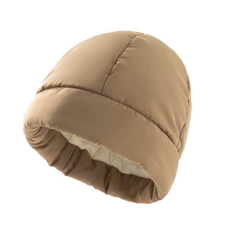 European & American Fleece-lined Windproof Winter Hat - Warm & Thick Feather Velvet Sleep Cap