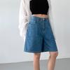 New ArrivalS Open Run Women S Summer Bermuda Denim Wide Low riSe Cotton ShortS