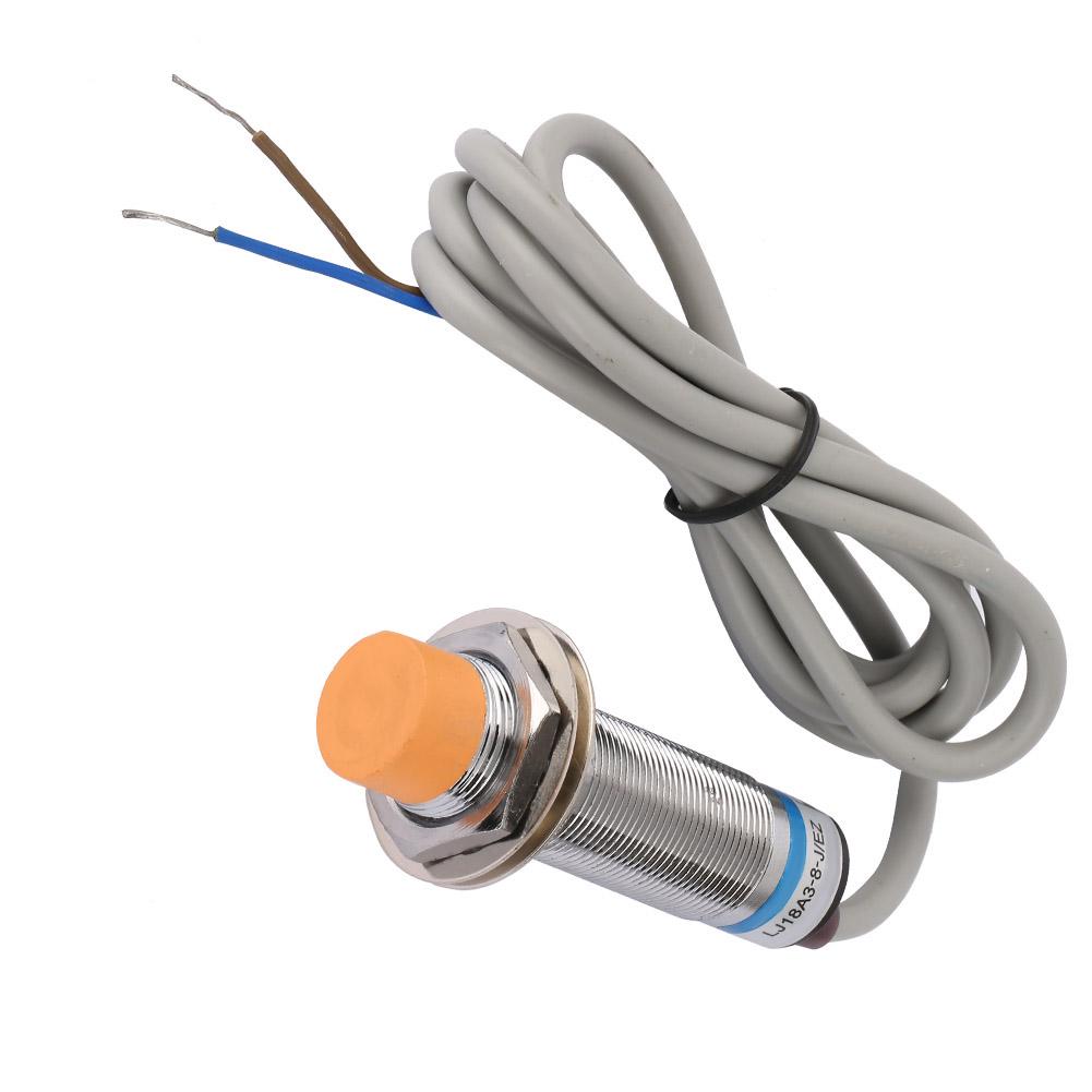 Alamă placată cu nichel LJ18A38JEZ NO AC Senzor de proximitate inductiv Detectare comutator 8mm
