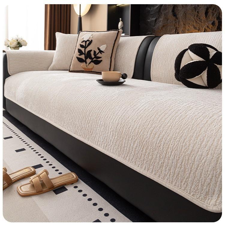Sofa Cushion Solid Color Sofa Towels New Non Slip Pads Soft And Skin Friendly Comfortable And Reusable Dust Cover Cloth 5 Colors