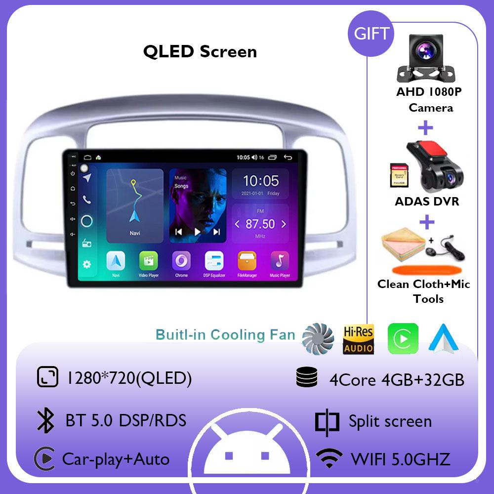 Android 14 For Hyundai Accent 3 2006 - 2011 GPS Wireless Carplay Stereo Car Radio Central Multimedia Navigation Screen 2DIN 4G