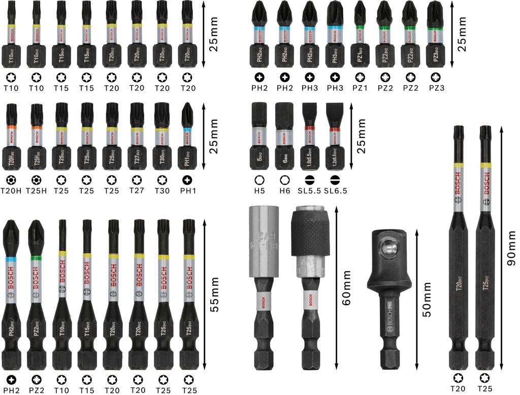 BOSCH Professional Screwdriver Bit Set, 41 Pieces
