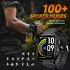 New Military Outdoor Smart Watch Men IP68 Waterproof LED Flashlight 400 mAh Battery Health Monitoring Bluetooth Call Smartwatch