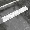 Linear Shower Drain - VIDAXL - Bubble Design - Stainless Steel - 630 X 140 Mm