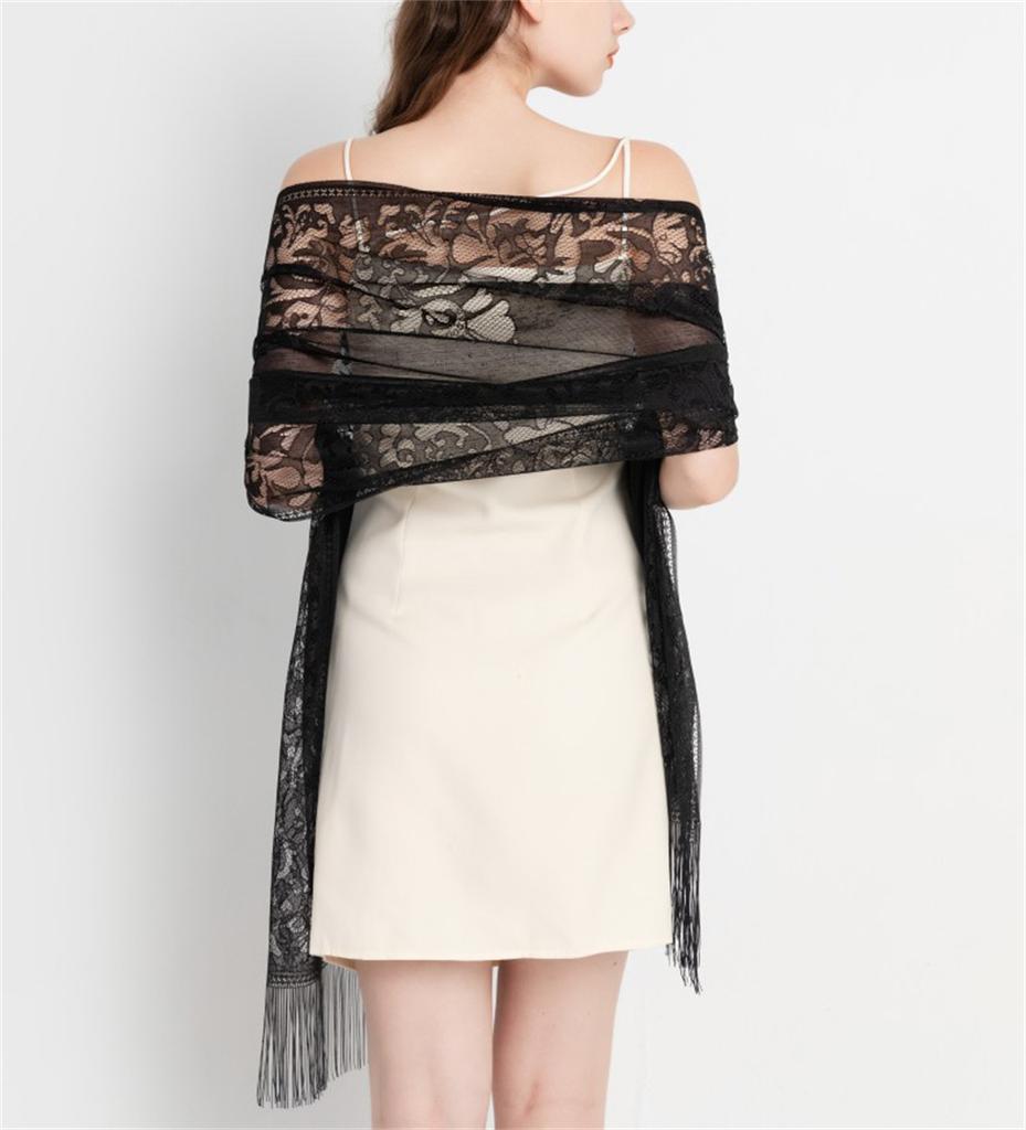 Women Shawls And Wraps For Evening Party Dresses Fashionable Lace Scarfs Pashmina Wedding Formal Shawl