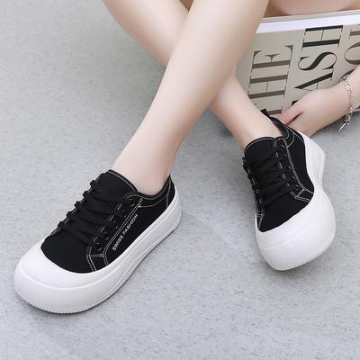 Shoes Women's Casual Sports Comfort Height Increase Breathable Lace-up Fashion Single Shoes Versatile Light Women's Shoes Muffin Shoes