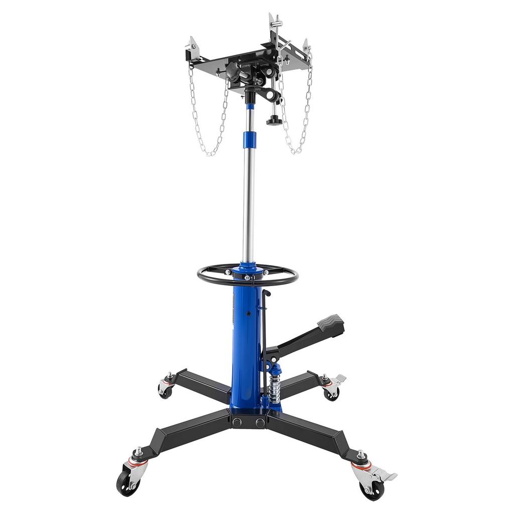 Hydraulic Transmission Jack, 1322 Lbs / 0.6 Ton Lifting Capacity Telescoping Transmission Jack with Foot Pedal, Dual Telescopic Trans, 88-176 Cm High