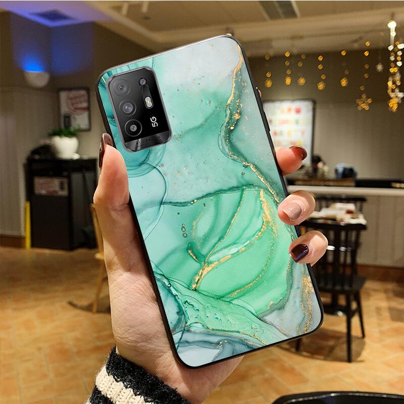 Bunte Marmor Handyhülle für OPPO A54 A74 A94 A53S A9 A5 A15 A16 A91 A96 A76 Reno8 8Pro Reno2 Z
