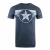 Captain America Mens T-shirt Logo Navy S-2XL Marvel Avengers Official