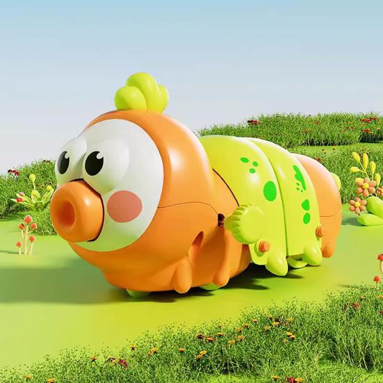 Kids Wind-Up Caterpillar Toy Cute Mechanical Crawling Caterpillar Safe Non-Toxic Gift for Infants Educational Toy Birthday