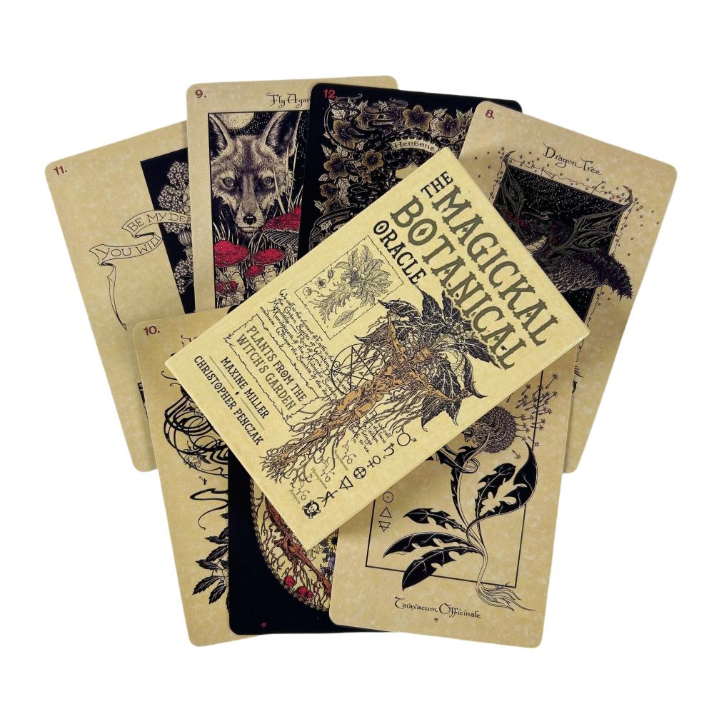 Magiczne Botaniczne Karty Wyroczni Talia 33 Kart Tarota Angielskie Wydanie do Wróżb Gry Planszowe