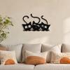 Cute Nursery Wall Decor Metal Black Cat Art, Cartoon Kitten Silhouette Decoration, Decorative Creative Lover Gifts Sculpture for Lovers, Minimalist