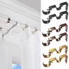 Portable Hanger Holder Window Frame Double Hang Hanging Rack Hook Fixed Clip Curtain Rod Brackets Shower Curtain Pole Bracket