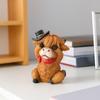 Realistic Highland Cow Decor Resin Animal Action Figure Cartoon Cow Ornament  Kids Birthday Gift