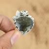 Mothers Day Sale Natural Labradorite Multi Stone Promise Flower Ring 925 Silver
