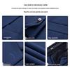 ROMON Men's Italian Craft Double-breasted Stripe 3-Piece Suit