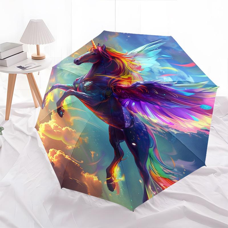 Unicorn, Fantasy- Automatic Umbrella,Suitable for Men and Women,Suitable for Birthdays, Christmas, Gifts for Fashion Lovers0926b