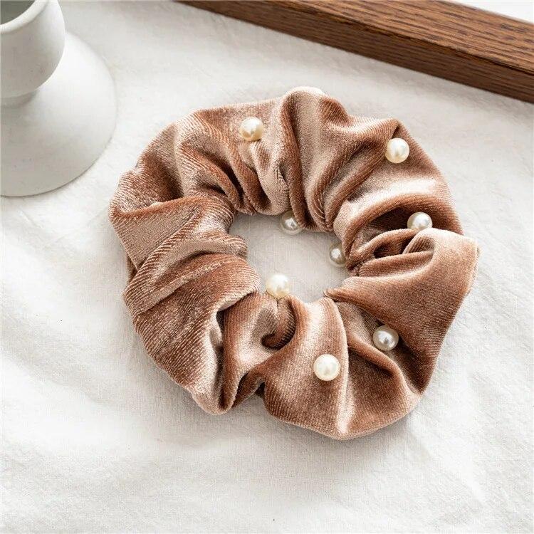 Bohemia Star Large Hair Rings Scrunchies Vintage Flocked Elastic Hairband Trendy Hair Ropes Headbands Hair Accessories For Women Headwear