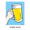 ALCOHOLIDAY Art Stylish Pop No No Life Poster, Poster, A2, Interior, Scandinavian, Alcohol, Beer, Art, Beer,