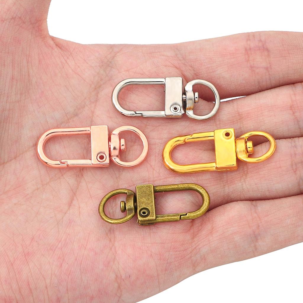 10PCS 12x33mm DIY Hardware Accessories Rotating Dog Buckle Zinc Alloy Bag Hook Buckle Key Ring Chain Jewellry Making