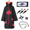 Set pláště Akatsuki s červenými mraky: Obsahuje plášť Naruto, prsten, doplňky čelenky - Ideální pro halloweenský kostým