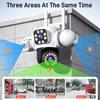 YOOSEE Ai APP Triple-lens Camera HD 15MP WIFI Outdoor Camera Waterproof Mobile Tracking IP CCVT Two-way Talk