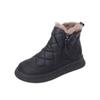 Fur integrated snow boots women's winter cotton boots non-slip piled thickened large cotton shoes