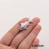 2pcs Marine Animals Pink/Hot Pink Enamel Charm Shell Jellyfish Starfish Conch Stainless Steel Pendant Charms For Jewelry Making