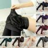 Women Winter Thick Warm Fleece Lined Thermal Stretchy Skinny Leggings Pants For Cozy Cold Days