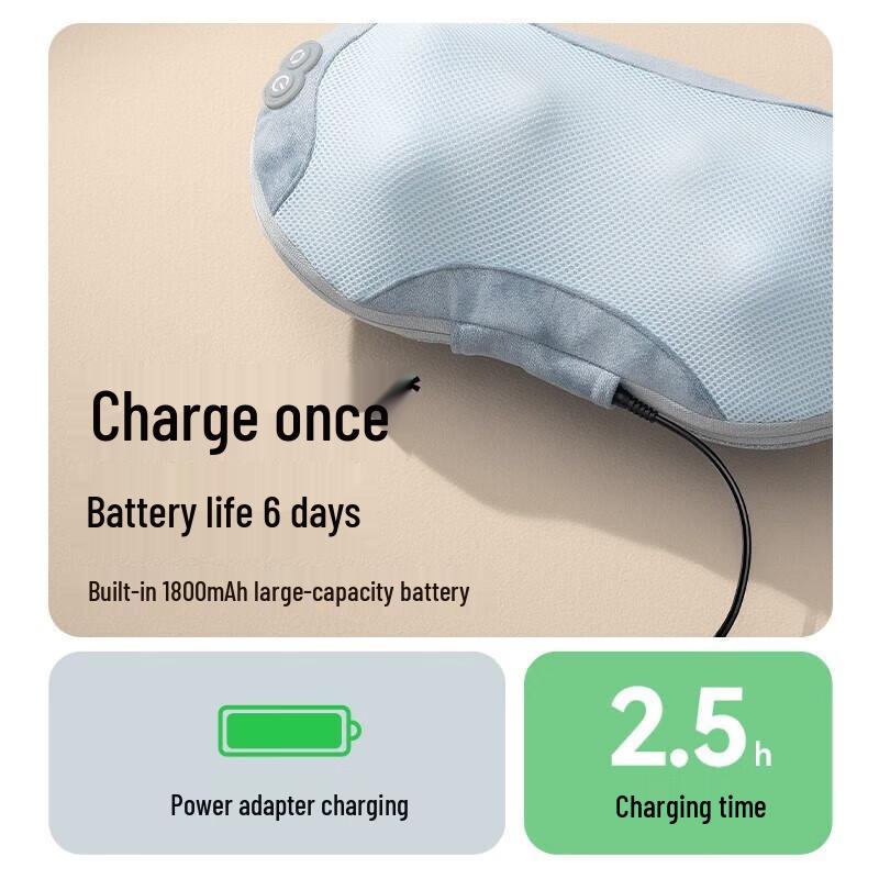 Bear Wireless Heat & Kneading Lumbar & Neck Massage Cushion