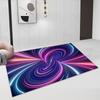 3D Vortex Illusion Carpet Entrance Door Floor Mat Abstract Geometric Optical Doormat Non-slip Floor Mat Living Room Decor Rug
