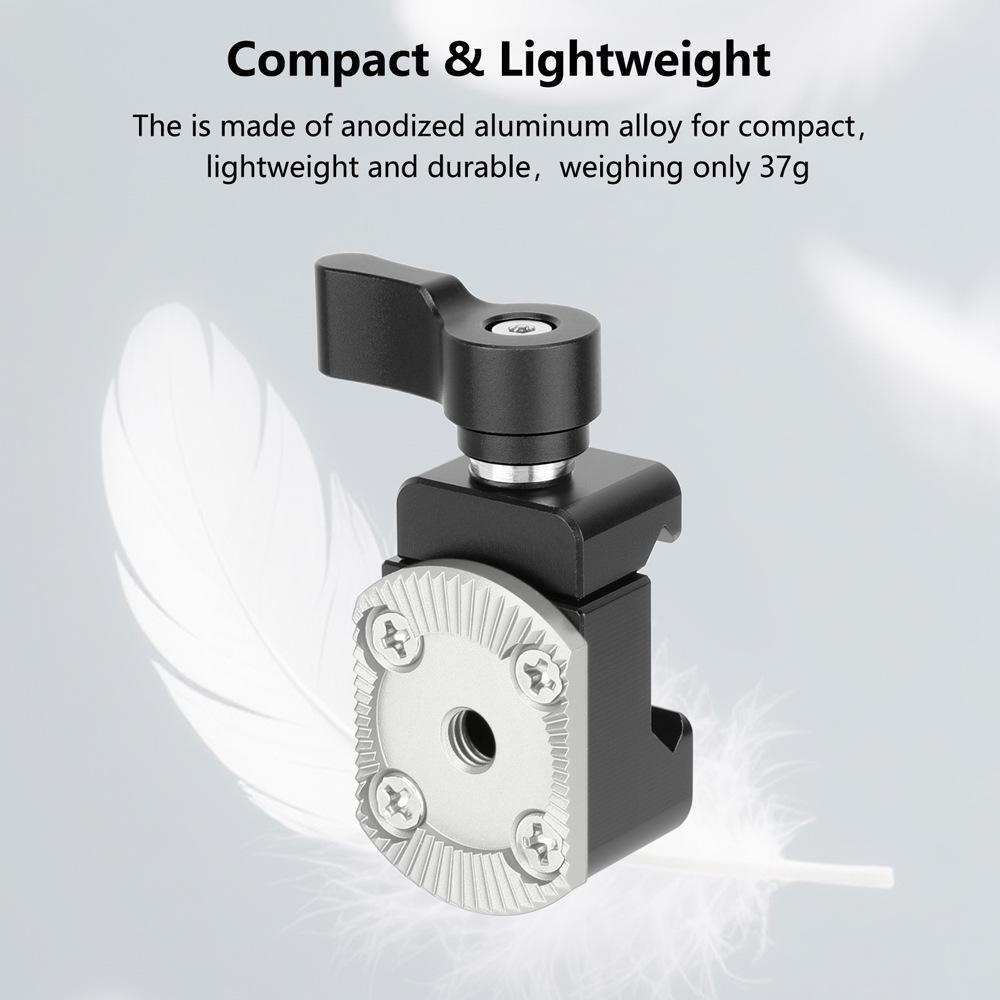 HDRIG NATO Rail Quick Release Clamp with M6 Steel, ARRI Standard, Universal Alai Gear 3915.