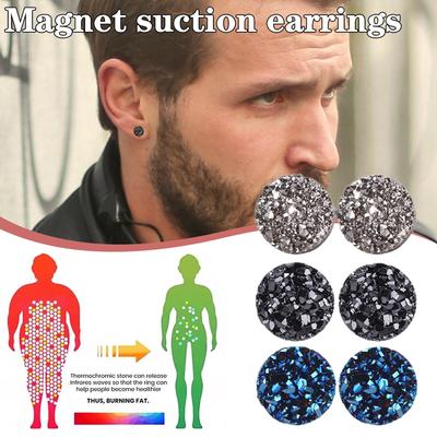 Magnetology Vity Germanium Earrings Non Piercing Acupressure Earrings Magnet Ear Studs Women Men Crystal Magnetic Earring