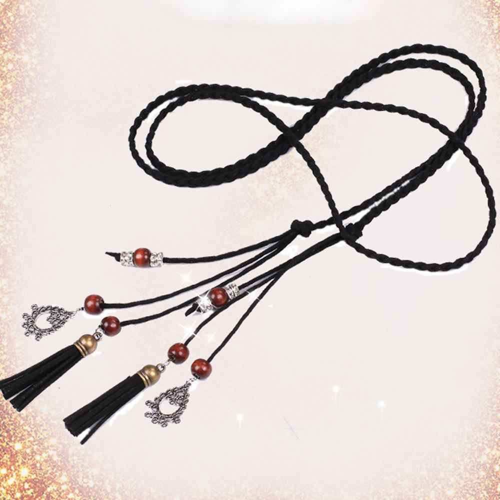 Women Fashion Folk-Custom Tassel Pendant Waist Belt