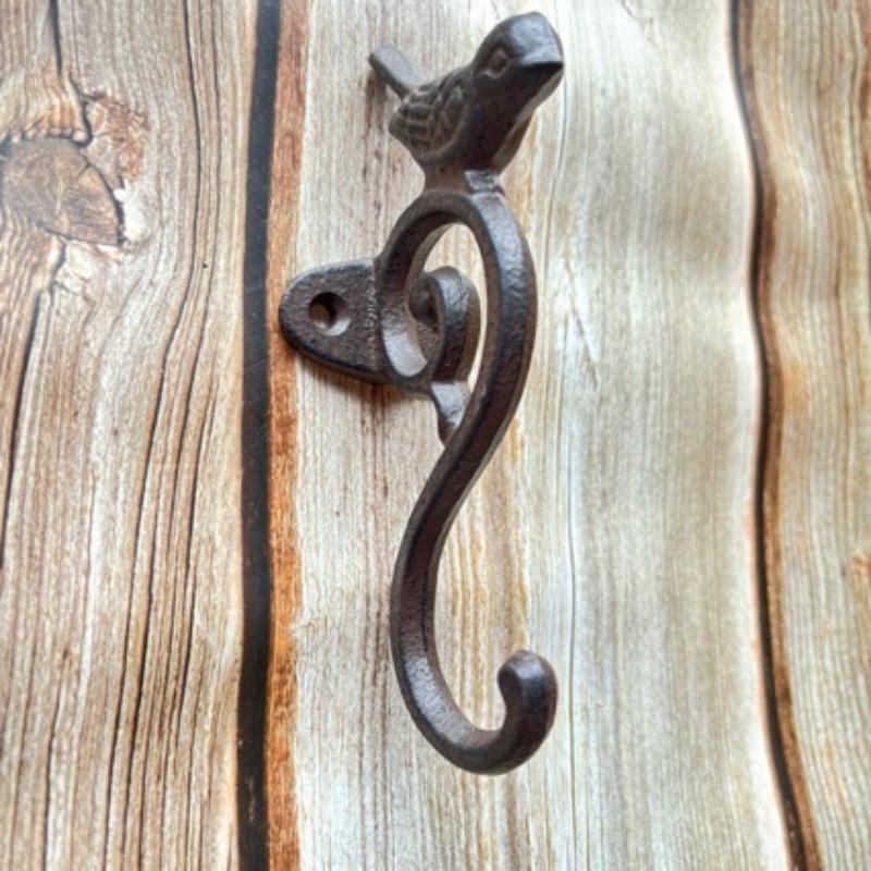 Vintage Cast Iron Wall Hook Heavy Duty Wall Mounted Hanging Hooks Rustic Decorative For Entryway Garden Home Decoration
