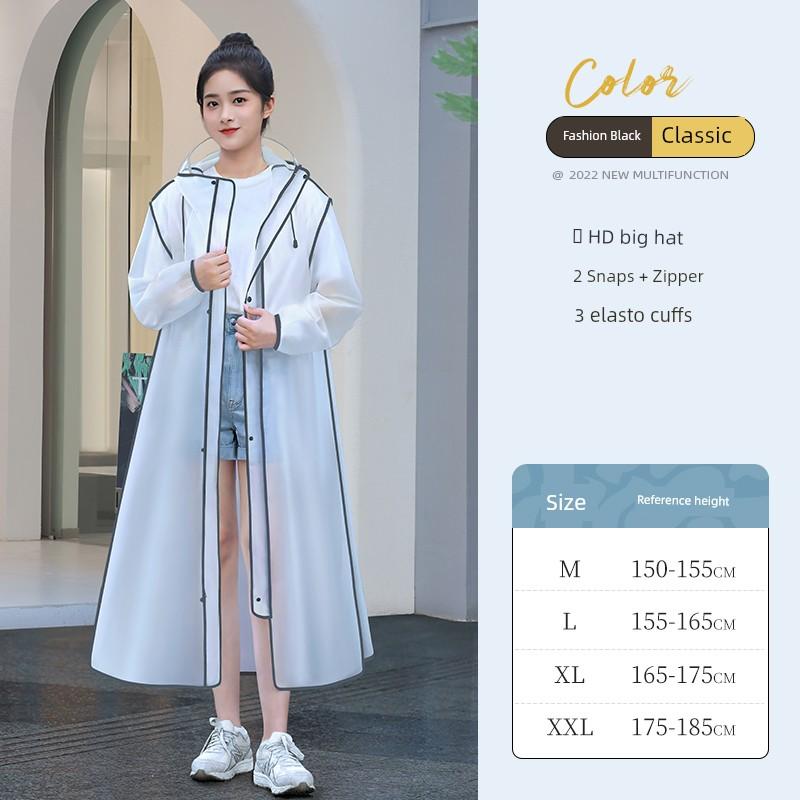 Raincoat Women's Electric Battery Motorcycle Long Full Body Rainproof Adult Outwear People Car Separation Cute Single Poncho