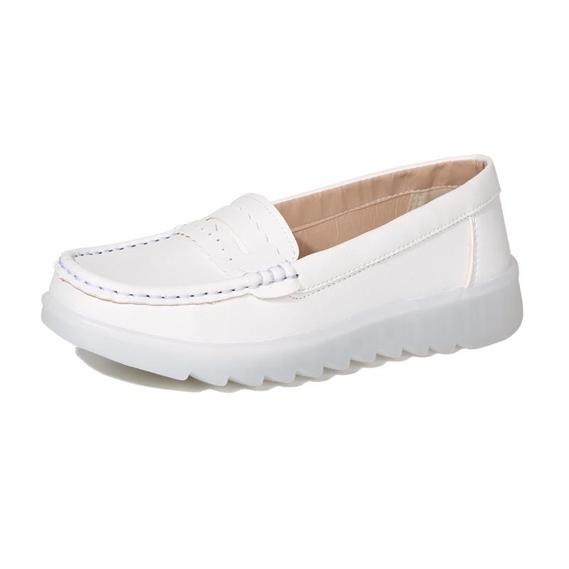 2025 new women's shoes air cushion nurse shoes women's single shoes soft sole breathable versatile flat shoes work white shoes