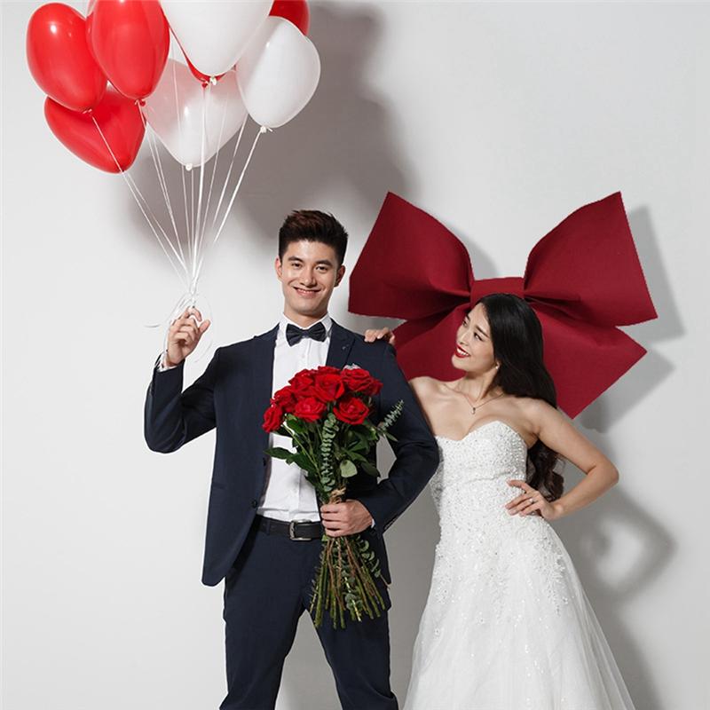

AEE2-Decoration Big Bow Shop Display Wedding Arch Decor Birthday Party Prop Festivity Occasion DIY Red Accessories