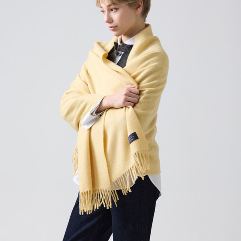 ABRAHAM MOON Merino Wool Shawl 70cm - Sand