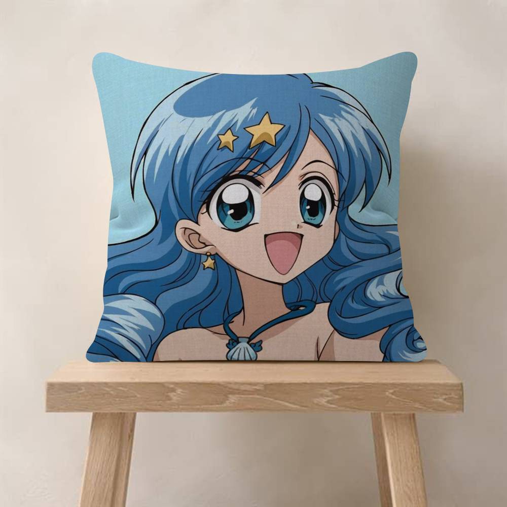 Anime MMermaid Melody Pichi Pichi Pitch  Office Cushion Pillowcase Car Cushion Cover45X45CM Lumbar Pillowcase Sofa Pillowcover