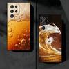 Funny Beer Bubble Summer Soft Phone Case for Samsung Galaxy S26 S25 Edge S24 Ultra S23 Plus S22 S21 FE S20 Black Cover Back Shel