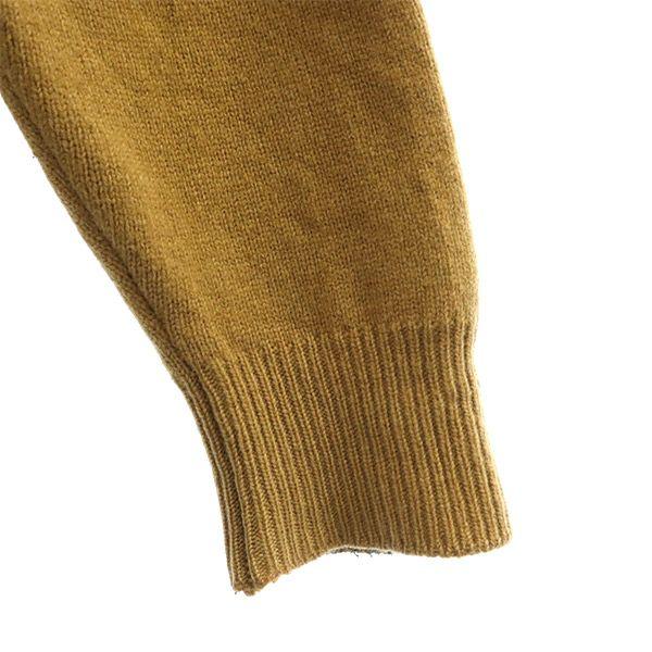 CHEMISE LACOSTE Wool Wappen Long Sleeve Knit Cardigan 2 Brown Men's Used