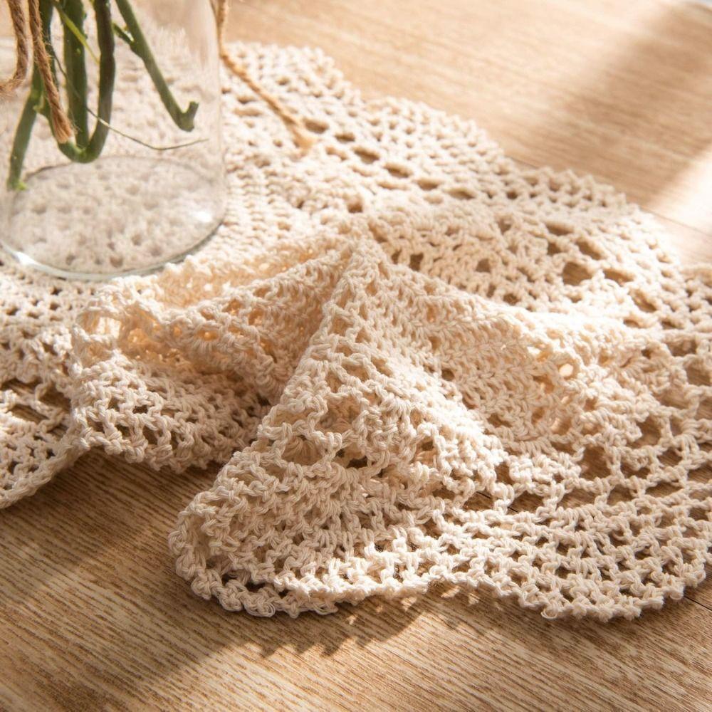 Crochet Cotton Handmade Doilies 30X45CM Crochet Placemats New Lace Placemats