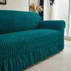1Pc Seersucker Sofa Slipcover With Skirt Solid Color Bubble Gauze Sofa Couch Cover Dustproof Furniture Protector For Living Room