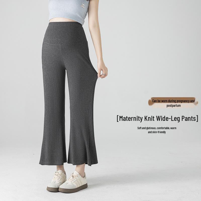 2026 Maternity Flare Pants: Versatile Cropped Spring/Summer Long Pants for Petite Pregnant Women 2XL
