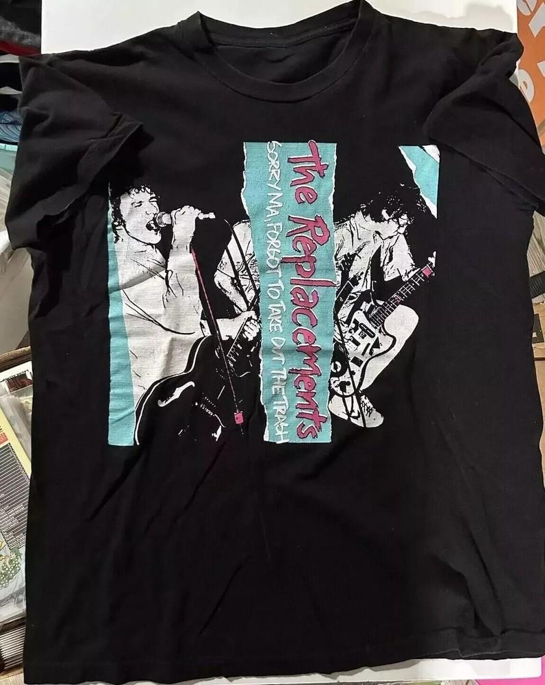 The Replacements Band Rock Sorry Black Unisex TShirt Men Women S5XL Unisex T-Shirt L
