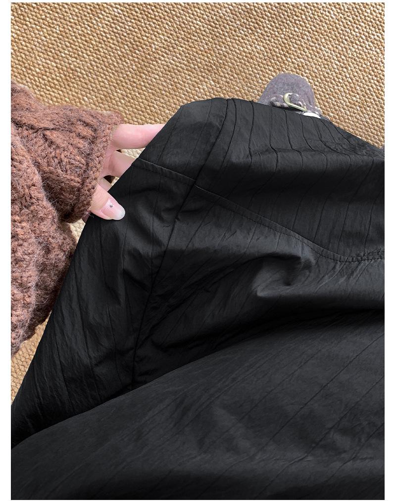 Women's Japanese Retro 3D Textured Quilted A-Line Midi Skirt for Autumn/Winter.