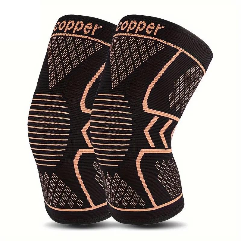 2pcs Copper Fiber Knee Brace - Breathable Knee Pad, Stabilizing Knee Support for Patella,Design for & Daily Use, Knee Wraps