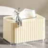 Tissue Box Holder Large Opening Auto Lifting Spring Home Tissue Dispenser for Bathroom Vanity Countertop