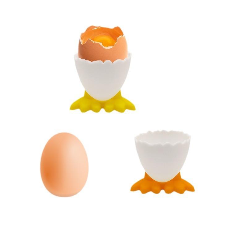 Cross-border Plastic Egg Holder Household Children's Cartoon Plastic Egg Cup Holder Cute Fun Chick Tall Egg Holder Cup
